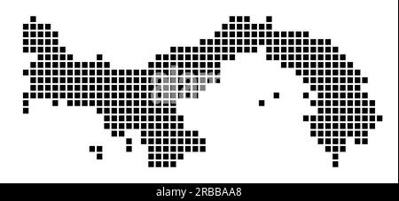 Panamakarte. Karte von Panama im gepunkteten Stil. Ländergrenzen mit Rechtecken für Ihr Design. Vektordarstellung. Stock Vektor