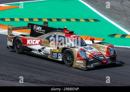 Monza, Italien. 08. Juli 2023. #28 Jota - Oreca 07 Gibson von Pietro Fittipaldi (BRA) in Aktion während der WEC FIA World Endurance Championship 6 Stunden Monza 2023 bei Autodromo Nazionale Monza. Kredit: SOPA Images Limited/Alamy Live News Stockfoto