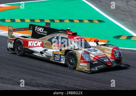 Monza, Italien. 08. Juli 2023. #28 Jota - Oreca 07 Gibson von Pietro Fittipaldi (BRA) in Aktion während der WEC FIA World Endurance Championship 6 Stunden Monza 2023 bei Autodromo Nazionale Monza. (Foto: Fabrizio Carabelli/SOPA Images/Sipa USA) Guthaben: SIPA USA/Alamy Live News Stockfoto