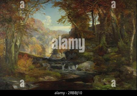 Eine Szene im Tohickon Creek Herbst von Thomas Moran Stockfoto
