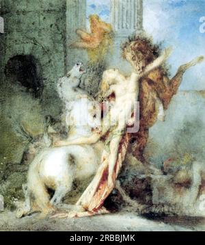 Diomedes wurde von seinen Pferden 1866 von Gustave Moreau verschlungen Stockfoto