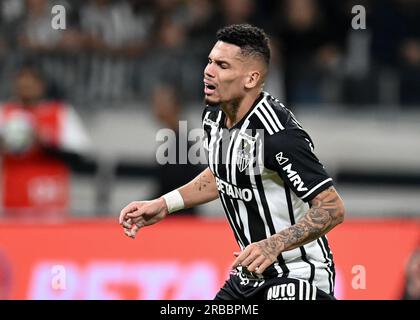 Belo Horizonte, Brasilien. 08. Juli 2023. Paulinho von Atletico Mineiro während des Spiels zwischen Atletico Mineiro und Corinthians für die brasilianische Serie A 2023 im Mineirao-Stadion am 08. Juli in Belo Horizonte. Foto: Gledston Tavares/DiaEsportivo/Alamy Live News Kredit: DiaEsportivo/Alamy Live News Stockfoto