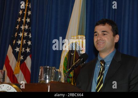 Veranstaltung im "Main Interior" zur Würdigung der Beiträge zum "Performance and Accountability Report 2008" des Innenministeriums mit Ausführungen von Stellvertretender Sekretär P. Lynn Scarlett, stellvertretender Sekretär James Cason, Direktor des Haushaltsbüros Pamela Haze, Stellvertretender Kontrolleur Danny Werfel, Direktor des Finanzmanagements Daniel Fletcher, Und Leiter des Planungs- und Leistungsmanagements Richard Beck Stockfoto