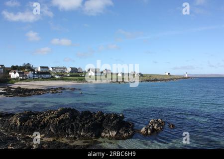 Blick über Loch Indaal von Port Charlotte, Islay Stockfoto