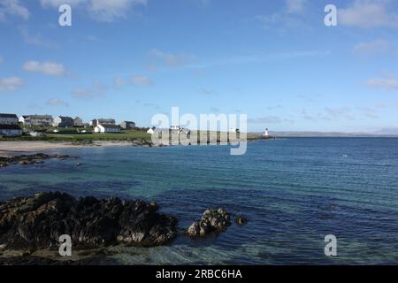 Blick über Loch Indaal von Port Charlotte, Islay Stockfoto