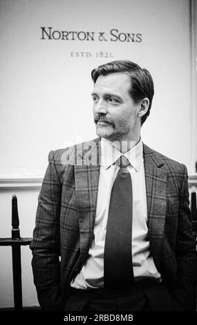 Patrick Grant Modedesigner und Direktor der maßgeschneiderten Schneider Norton & Sons of Savile Row Stockfoto