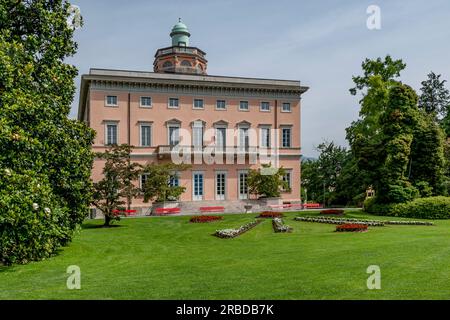 Der Ciani Park in Lugano, Schweiz, an einem sonnigen Sommertag Stockfoto