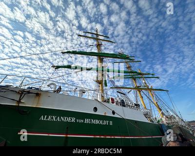 06/24/2023 Kiel Deutschland: windjammer-Parade des Großseglers Alexander von Humboldt 2 Stockfoto