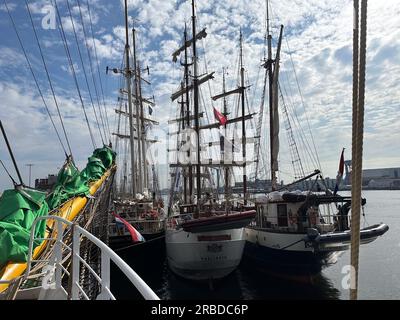 06/24/2023 Kiel Deutschland: windjammer-Parade des Großseglers Alexander von Humboldt 2 Stockfoto