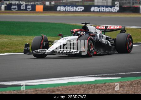 Silverstone, Großbritannien. 08. Juli 2023. SILVERSTONE, England, 08. JULI 2023; #21, Nick de VRIES, NDL, Scuderia Alpha Tauri, AT04, Honda RBPT, Formel 1, BRITISCHER Grand Prix F1 auf der Silverstone Rennstrecke - Formel 1 Grosser Preis von England, 08. JULI 2023 – gebührenpflichtiges Bild, Foto und Copyright © Anthony STANLEY/ATP Images (STANLEY Anthony/ATP/SPP) Guthaben: SPP Sport Press Photo. Alamy Live News Stockfoto