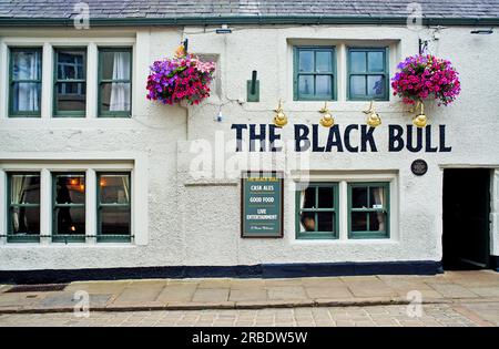 Der Schwarze Stier, Market Place, Otley, West Yorkshire, England Stockfoto