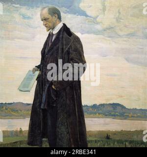 Thinker (Porträt des Philisophen Ivan Ilyin) 1921 von Michail Nesterov Stockfoto