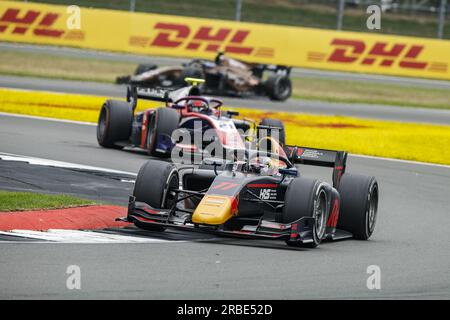 11 IWASA Ayumu (jpn), DAMS, Dallara F2, Action während der 8. Runde der FIA-Formel-2-Meisterschaft 2023 vom 7. Bis 9. Juli 2023 auf dem Silverstone Circuit in Silverstone, Vereinigtes Königreich Stockfoto