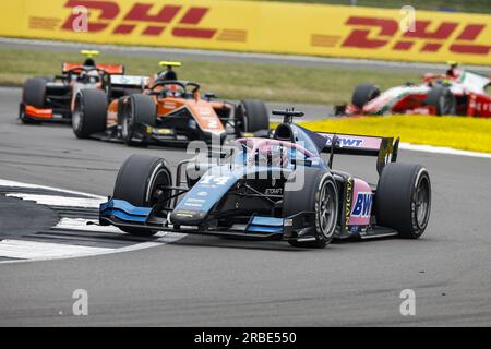 14 DOOHAN Jack (aus), UNI-Virtuosi Racing, Dallara F2, Action während der 8. Runde der FIA-Formel-2-Meisterschaft 2023 vom 7. Bis 9. Juli 2023 auf der Silverstone Circuit in Silverstone, Großbritannien Stockfoto