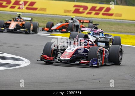 21 NOVALAK Clement (FRA), Trident Racing, Dallara F2, Action während der 8. Runde der FIA Formel-2-Meisterschaft 2023 vom 7. Bis 9. Juli 2023 auf der Silverstone Circuit in Silverstone, Großbritannien Stockfoto