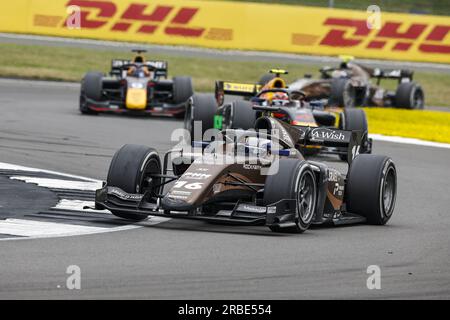16 NISSANY Roy (isr), PHM Racing von Charouz, Dallara F2, Action während der 8. Runde der FIA-Formel-2-Meisterschaft 2023 vom 7. Bis 9. Juli 2023 auf der Silverstone Circuit in Silverstone, Großbritannien Stockfoto