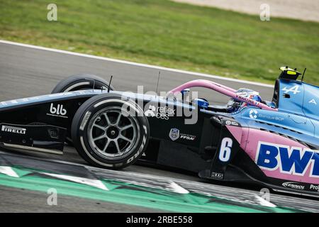 06 MARTINS Victor (FRA), ART Grand Prix, Dallara F2, Action während der 8. Runde der FIA Formel-2-Meisterschaft 2023 vom 7. Bis 9. Juli 2023 auf der Silverstone Circuit in Silverstone, Großbritannien Stockfoto