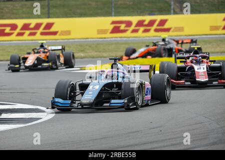 14 DOOHAN Jack (aus), UNI-Virtuosi Racing, Dallara F2, Action während der 8. Runde der FIA-Formel-2-Meisterschaft 2023 vom 7. Bis 9. Juli 2023 auf der Silverstone Circuit in Silverstone, Großbritannien Stockfoto