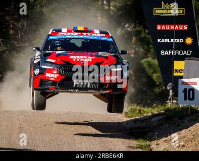 Karlstad, Schweden, 8. Juli 2023 SS 16 - COLINS 2 (POWER STAGE) ERC Bauhaus Royal Rally of Scandinavia Credit: PEO Mšller/Alamy Live News Stockfoto