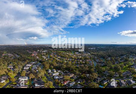 Blick auf Macleod in Melbourne. Stockfoto