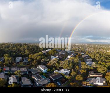 Blick auf Macleod in Melbourne. Stockfoto