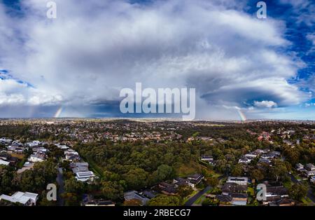 Blick auf Macleod in Melbourne. Stockfoto