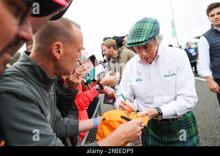 STEWART Jackie, ehemaliger F1-Fahrer, Portrait während des Formel-1-Grand Prix 2023 in Aramco, 10. Runde der Formel-1-Weltmeisterschaft 2023 vom 7. Bis 9. Juli 2023 auf der Silverstone Circuit in Silverstone, Großbritannien Stockfoto