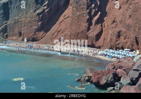 Red Beach, Santorin, Griechenland Stockfoto