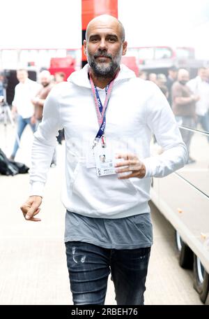 Silverstone, Großbritannien. 9. Juli 2023. PEP Guardiola, F1 Grand Prix von Großbritannien auf dem Silverstone Circuit am 9. Juli 2023 in Silverstone, Großbritannien. (Foto von HIGH TWO) dpa/Alamy Live News Stockfoto