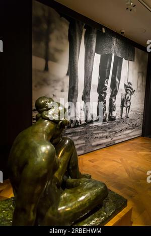 Elliott Erwitt Retrospektive im Maillol Museum, einem Kunstmuseum, das dem Werk des französischen Bildhauers Aristide Maillol gewidmet ist. Paris, Frankreich Stockfoto