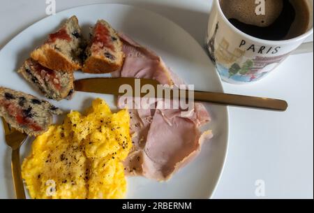 Frühstück in Paris Stockfoto