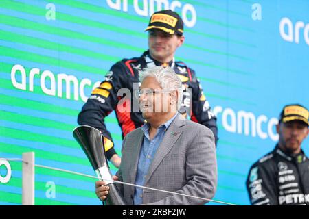 Silverstone, Großbritannien. 09. Juli 2023. Podium-VIP. Formel-1-Weltmeisterschaft, Rd 11, Britischer Grand Prix, Sonntag, 9. Juli 2023. Silverstone, England. Kredit: James Moy/Alamy Live News Stockfoto