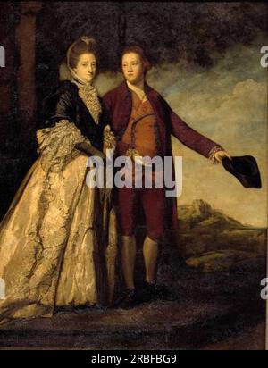 Sir Watkin Williams-Wynn und seine Mutter 1769 von Joshua Reynolds Stockfoto