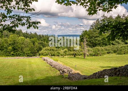 Ein Bauernhof in New Salem, Massachusetts Stockfoto