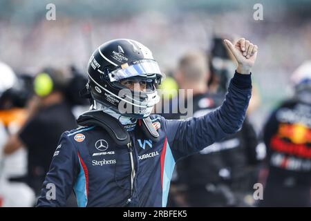 ALBON Alexander (tha), Williams Racing FW45, Portrait während des Formel-1-Grand Prix 2023 in Aramco, 10. Runde der Formel-1-Weltmeisterschaft 2023 vom 7. Bis 9. Juli 2023 auf der Silverstone Circuit in Silverstone, Großbritannien Stockfoto