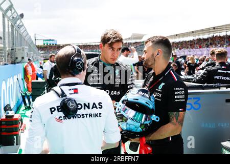 RUSSELL George (gbr), Mercedes AMG F1 Team W14, Portrait während des Formel 1 Aramco British Grand Prix 2023, 10. Runde der Formel 1-Weltmeisterschaft 2023 vom 7. Bis 9. Juli 2023 auf der Silverstone Circuit, in Silverstone, Großbritannien – Foto-DPPI Stockfoto