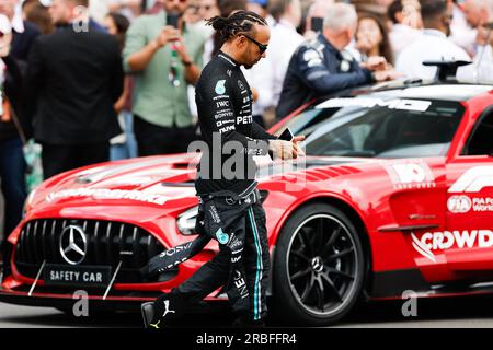 HAMILTON Lewis (gbr), Mercedes AMG F1 Team W14, Portrait während der Formel-1-Grand-Prix 2023 in Aramco, 10. Runde der Formel-1-Weltmeisterschaft 2023 vom 7. Bis 9. Juli 2023 auf der Silverstone Circuit in Silverstone, Großbritannien – Foto-DPPI Stockfoto