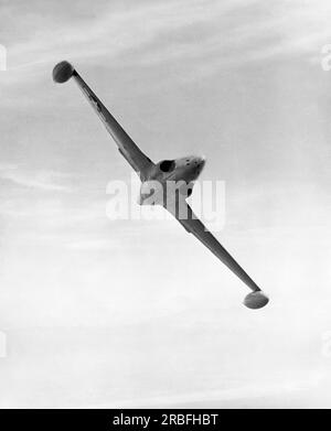 Vereinigte Staaten: 1946, Vorderansicht eines Lockheed P-80 Shooting Star Jet Fighters der Army Air Force. Stockfoto