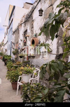 Historisches Stadtviertel Risco de San Nicolas in Las Palmas de Gran Canaria Stockfoto