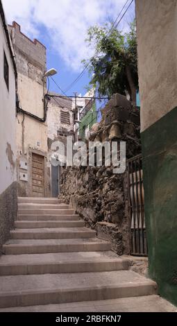 Historisches Stadtviertel Risco de San Nicolas in Las Palmas de Gran Canaria Stockfoto