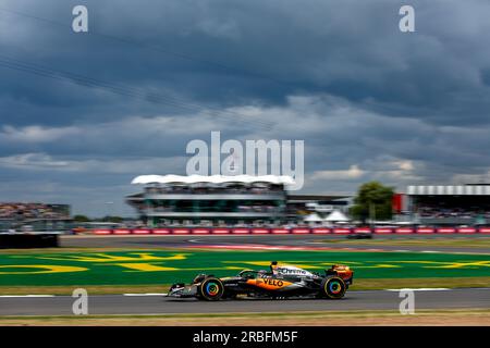 81 PIASTRI Oscar (aus), McLaren F1 Team MCL60, Action während des Formel 1 Aramco British Grand Prix 2023, 10. Runde der Formel-1-Weltmeisterschaft 2023 vom 7. Bis 9. Juli 2023 auf der Silverstone Circuit in Silverstone, Großbritannien Stockfoto
