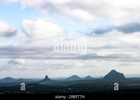 Erloschene Vulkane - Glas Berge Blick auf Sunshine Coast - Queensland - Australien Stockfoto