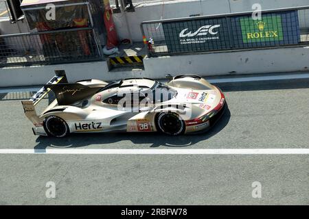 Monza, Italien. 08. Juli 2023. 08.07.2023, Autodromo Nazionale di Monza, Monza, WEC - 6 Stunden Monza, im Bild HERTZ TEAM JOTA, Porsche 963, Antonio Felix da Costa (PRT), William Stevens (GBR), Yifel YE CHN) Guthaben: dpa/Alamy Live News Stockfoto