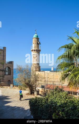 Der Hafen von Jaffa. Ein alter Hafen am Mittelmeer in der Nähe von Tel Aviv. Stockfoto