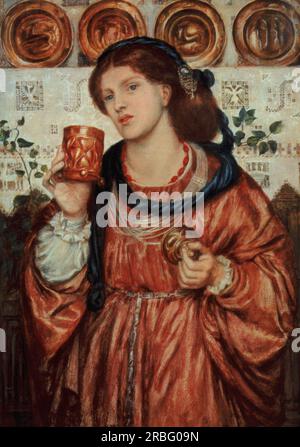 Der Liebesbecher 1867 von Dante Gabriel Rossetti Stockfoto