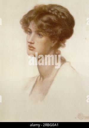 Porträt von Mrs. William J. Stillman 1869 von Dante Gabriel Rossetti Stockfoto