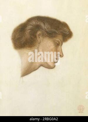 Dantes Traum zur Zeit des Todes von Beatrice Studie 1870 von Dante Gabriel Rossetti Stockfoto