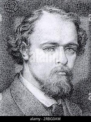 Selbstporträt 1870 von Dante Gabriel Rossetti Stockfoto