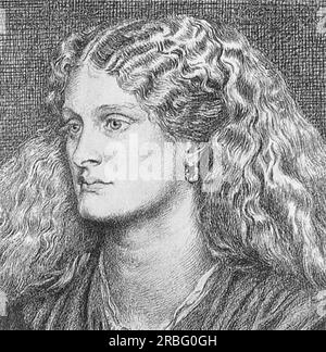 Annie Miller 1877 von Dante Gabriel Rossetti Stockfoto