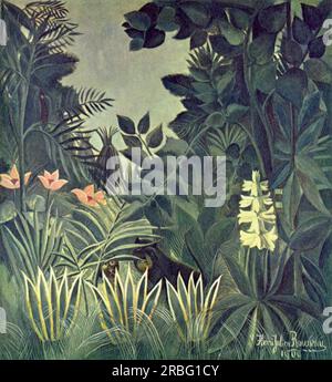 Der äquatoriale Dschungel 1909 von Henri Rousseau Stockfoto